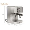 Gustino 19 Bar - semi automatic coffee maker - milk foamer - stainless steelKitchen