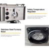 Gustino 19 Bar - semi automatic coffee maker - milk foamer - stainless steelKitchen