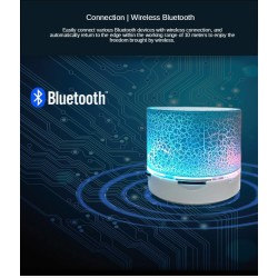 Mini głośnik Bluetooth - LED - karta TF - pęknięta konstrukcjaBluetooth Głośniki