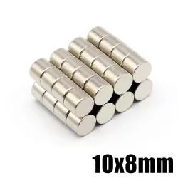 N35 - neodymium magnet - strong cylinder - 10mm * 8mm - 20 piecesN35