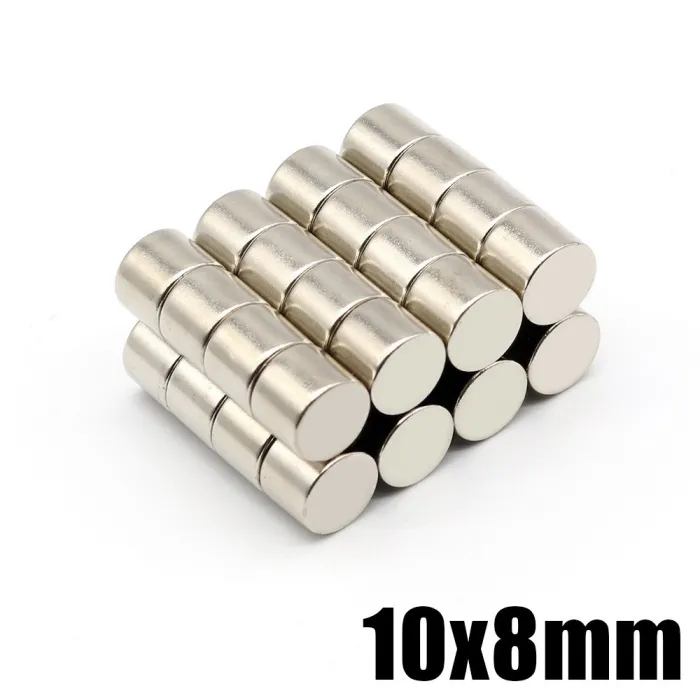 N35 - neodymium magnet - strong cylinder - 10mm * 8mm - 20 piecesN35
