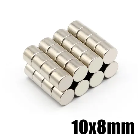 N35 - magnes neodymowy - mocny cylinder - 10mm * 8mm - 20 sztukN35