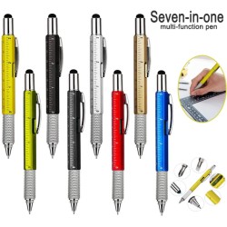 Długopis wielofunkcyjny 7 w 1 - linijka - śrubokręt - poziomica - rysik do ekranów dotykowychOłówki & Długopisy