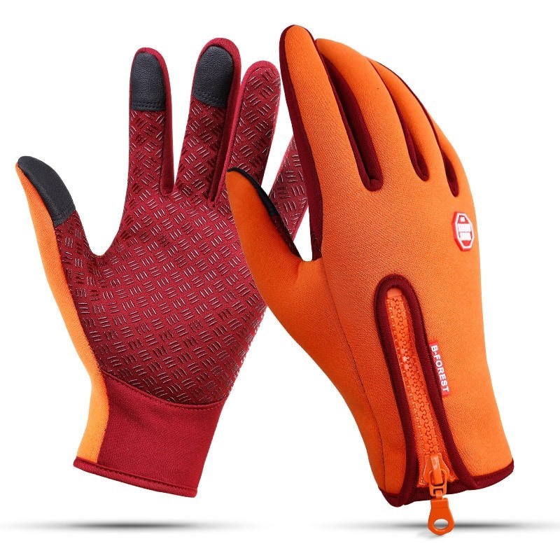 Zimowe ciepłe rękawice narciarskie - funkcja ekranu dotykowego - zamek - wodoodporneRękawiczki