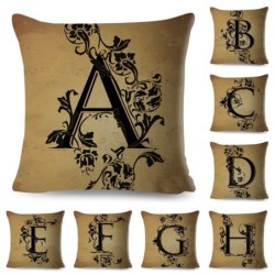 Decorative cushion cover - vintage alphabet letters - 45 * 45 cmCushion covers
