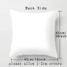 Decorative white cushion cover - black English alphabet / flowers - 45 * 45 cmCushion covers