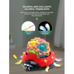 Biedronka - magiczna kostka masująca - zabawka sensoryczna / wirująca - LEDFidget spinner