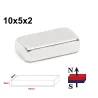 N52 - neodymium magnet - strong rectangular block - 10mm * 5mm * 2mm - 50 piecesN52