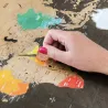 Czarna mapa zdrapka - mapa podróży po świecie - naklejka ściennaNaklejki Ścienne