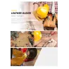 Safety / work gloves - stretchable - wood cutting / gardening - leatherSafety & protection