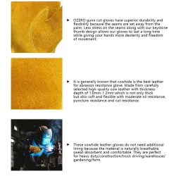 Safety / work gloves - stretchable - wood cutting / gardening - leatherSafety & protection