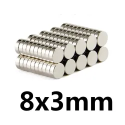 N35 - magnes neodymowy - okrągła tarcza - 8mm * 3mmN35