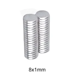N35 - magnes neodymowy - okrągła tarcza - 8mm * 1mmN35