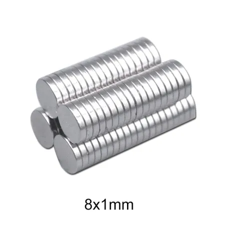 N35 - magnes neodymowy - okrągła tarcza - 8mm * 1mmN35