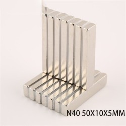 N40 - neodymium magnet - strong rectangular block - 50mm * 10mm * 5mmN40