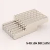 N40 - magnes neodymowy - mocny prostokątny blok - 50mm * 10mm * 5mmN40