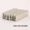 N40 - magnes neodymowy - mocny prostokątny blok - 50mm * 10mm * 5mmN40