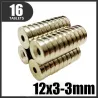N35 - magnes neodymowy - mocny krążek - 12mm * 3mm - z otworem 3mmN35