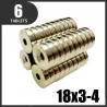N35 - magnes neodymowy - mocna tarcza - 18mm * 3mm - z otworem 4mm - 6 sztukN35