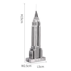 Metalowe puzzle - zestaw konstrukcyjny - Empire State BuildingMetalowe
