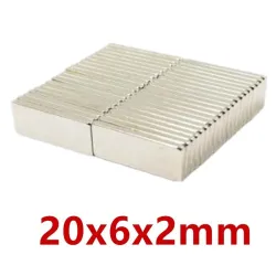 N35 - magnes neodymowy - mocny blok - 20mm * 6mm * 2mmN35