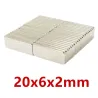 N35 - magnes neodymowy - mocny blok - 20mm * 6mm * 2mmN35