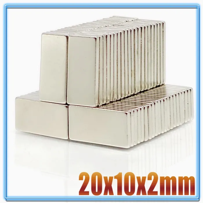 N35 - magnes neodymowy - mocny blok - 20mm * 10mm * 2mmN35