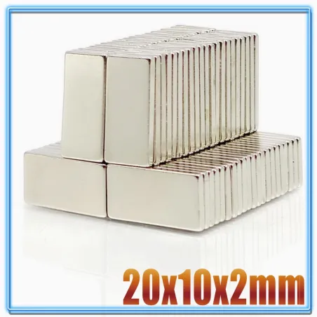 N35 - magnes neodymowy - mocny blok - 20mm * 10mm * 2mmN35