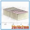N35 - magnes neodymowy - mocny blok - 20mm * 10mm * 2mmN35