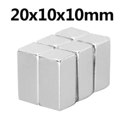 N35 - magnes neodymowy - mocny prostopadłościan - 20mm * 10mm * 10mmN35