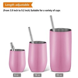 Słomka ze stali nierdzewnej - z brelokiem / etui / szczoteczką do czyszczenia - składana - wielokrotnego użytkuBar Zaopatrzenie