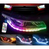 Światła RGB - światła samochodowe DRL - kolorowa taśma LED - wodoodporna - 2 sztukiTaśmy LED