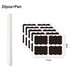 Erasable chalkboard label - black jar stickers - with penKitchen