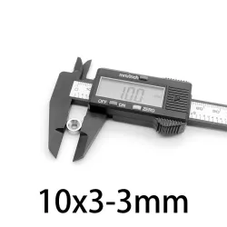 N35 - magnes neodymowy - wpuszczany - 10mm * 3 mm - z otworem 3mmN35
