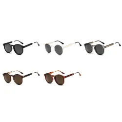 Retro okrągłe okulary przeciwsłoneczne - kocie oko - unisexOkulary Przeciwsłoneczne
