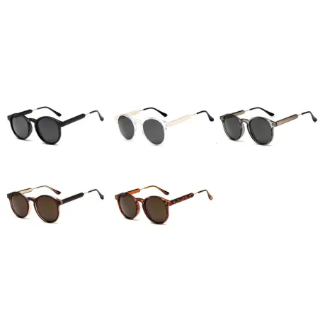 Retro okrągłe okulary przeciwsłoneczne - kocie oko - unisexOkulary Przeciwsłoneczne