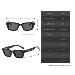 Kwadratowe okulary przeciwsłoneczne w stylu vintage - unisexOkulary Przeciwsłoneczne