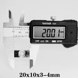 N35 - magnes neodymowy - mocny blok - 20mm * 10mm * 3mm - z otworem 4 mmN35
