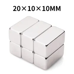 N35 - magnes neodymowy - mocny prostokątny blok - 20mm * 10mm * 10mmN35
