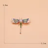 Crystal dragonfly with pearl - broochBrooches