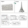 Wieża Eiffla 3D - metalowe puzzle - model do złożeniaMetalowe
