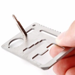 Wielofunkcyjny nóż survivalowy 11 w 1 - kształt karty kredytowejNarzędzia
