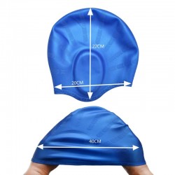 Silikonowy czepek pływacki - ochrona uszu i długich włosów - wodoodporny - unisexPływanie