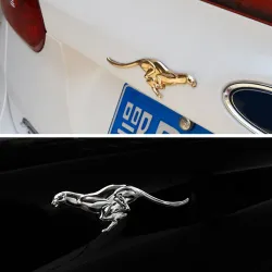 Metal leopard - emblem - car stickerStickers