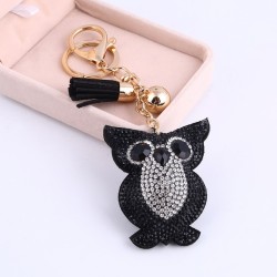 Crystal owl - metal keychainKeyrings