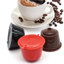 Plastikowe kapsułki do kawy - wielokrotnego napełniania - do Dolce Gusto - 3 sztukiKawa