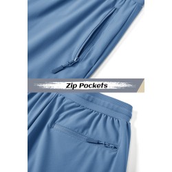 Klasyczne spodnie - ściągacze - kieszenie z zamkiem - szybkoschnąceSpodnie