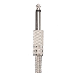1/4" Mono audio jack metal - 6.35mm - 75 * 15mm - 10 piecesPlugs