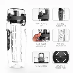 Water bottle / fruit infuser - BPA Free - 800ml / 1000mlWater bottles