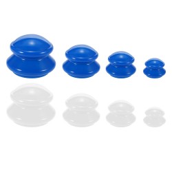 Anti cellulite silicone vacuum cups - body massager - Chinese bubbles - 4 piecesMassage